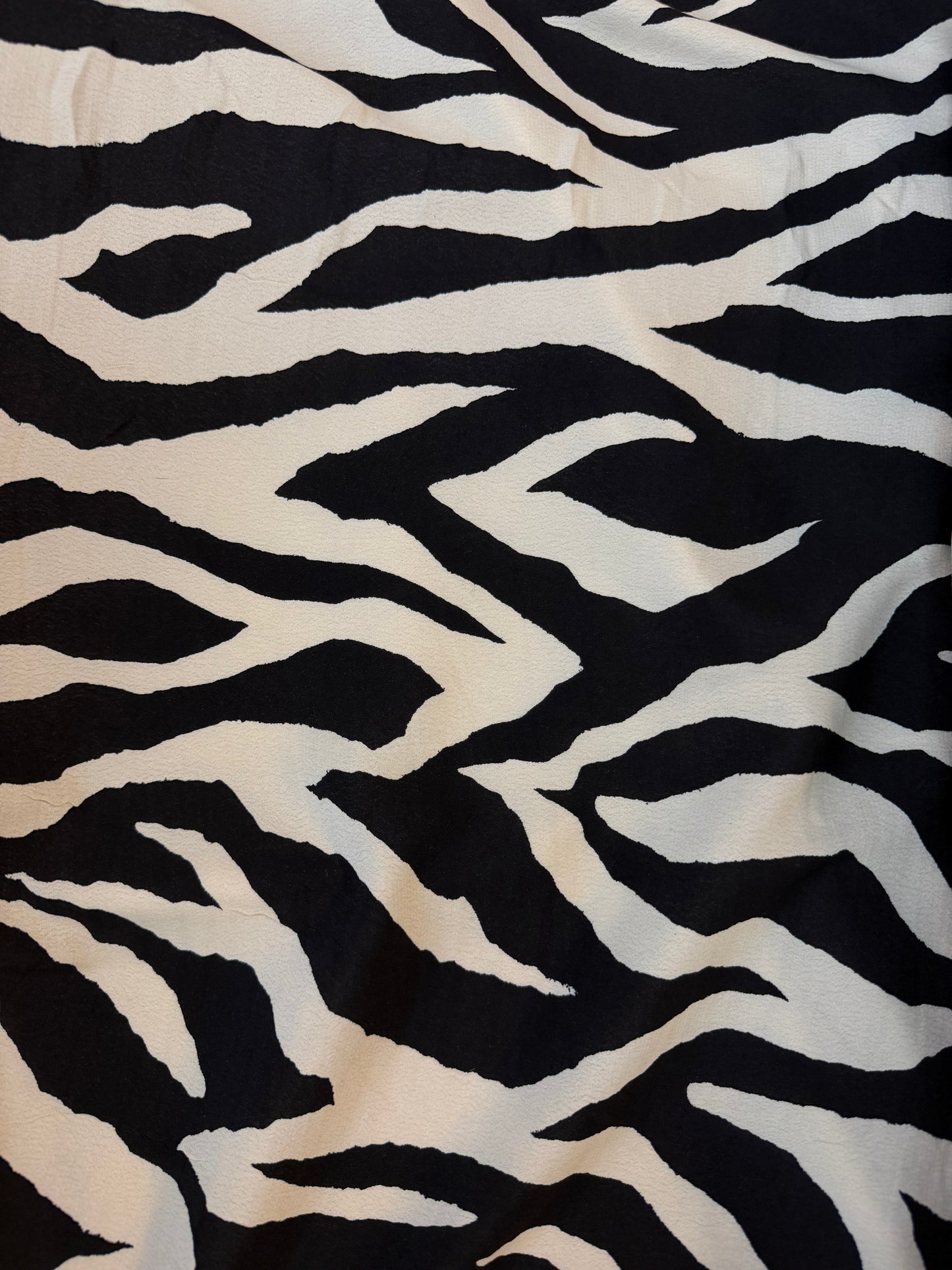 Printed Textured Rayon Viscose - Crepe Zebra