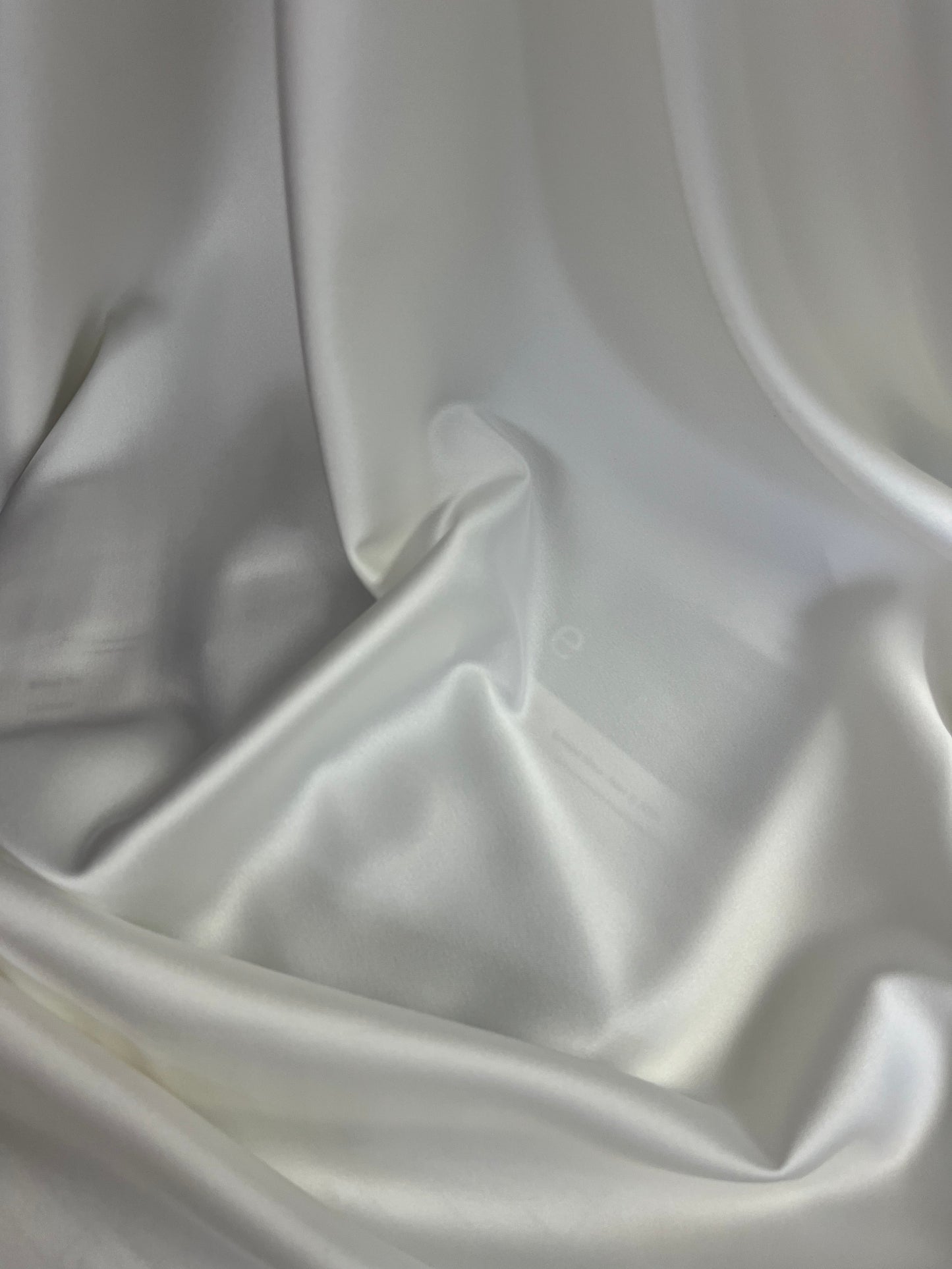 Italian Poly Satin - Bridal White