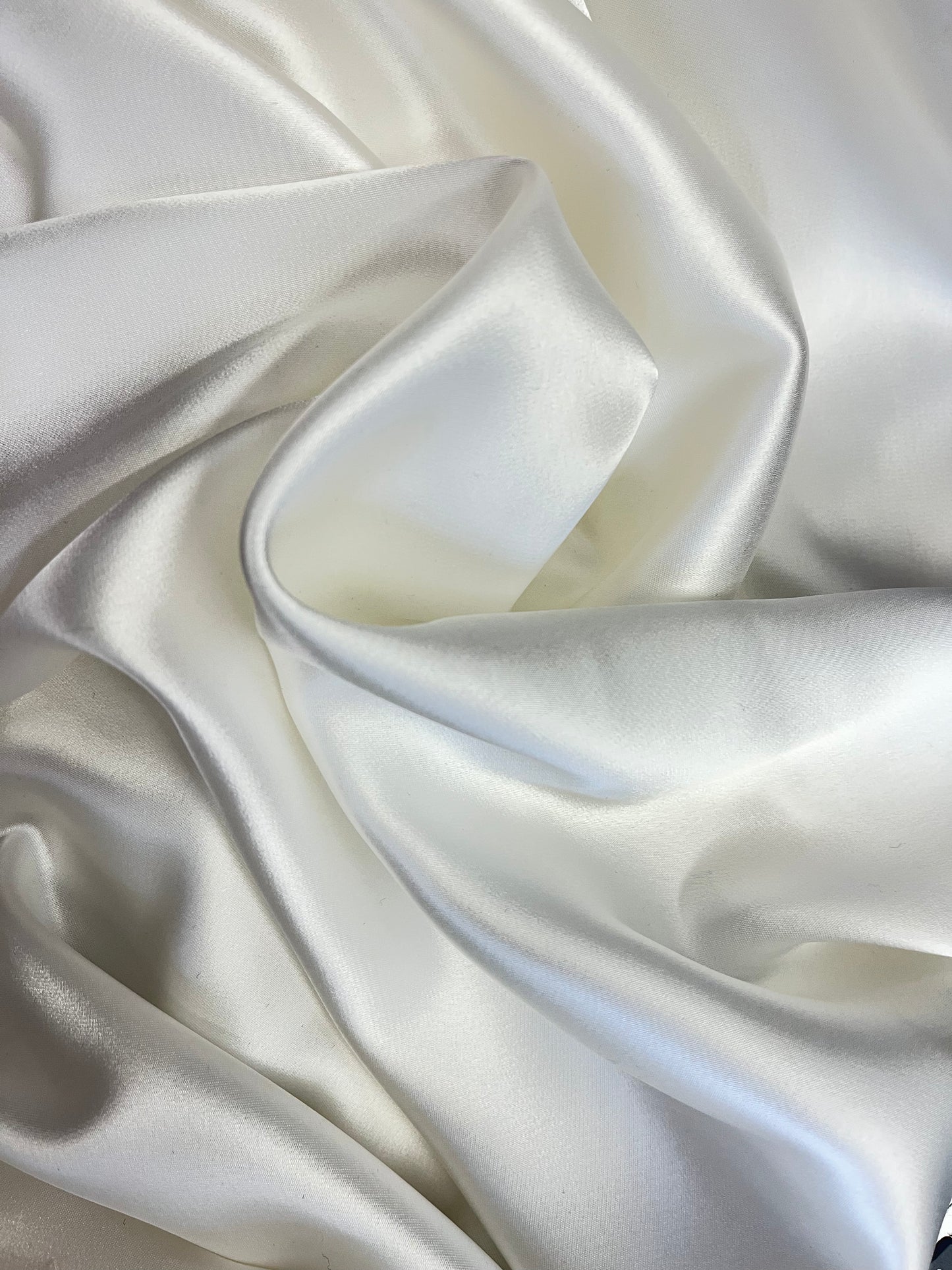 Italian Poly Satin Backed Crepe - Bridal White