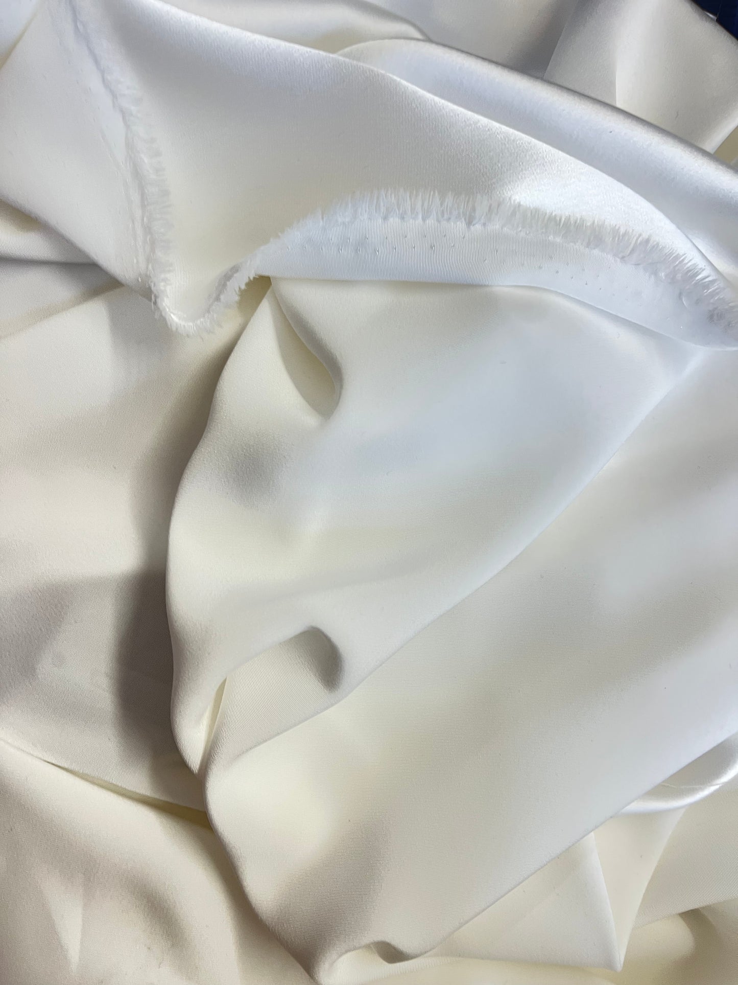 Italian Poly Satin Backed Crepe - Bridal White