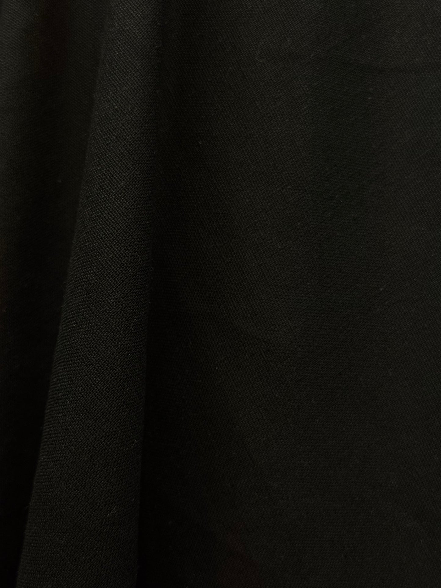 Textured Cotton & Linen Blend - Jet Black