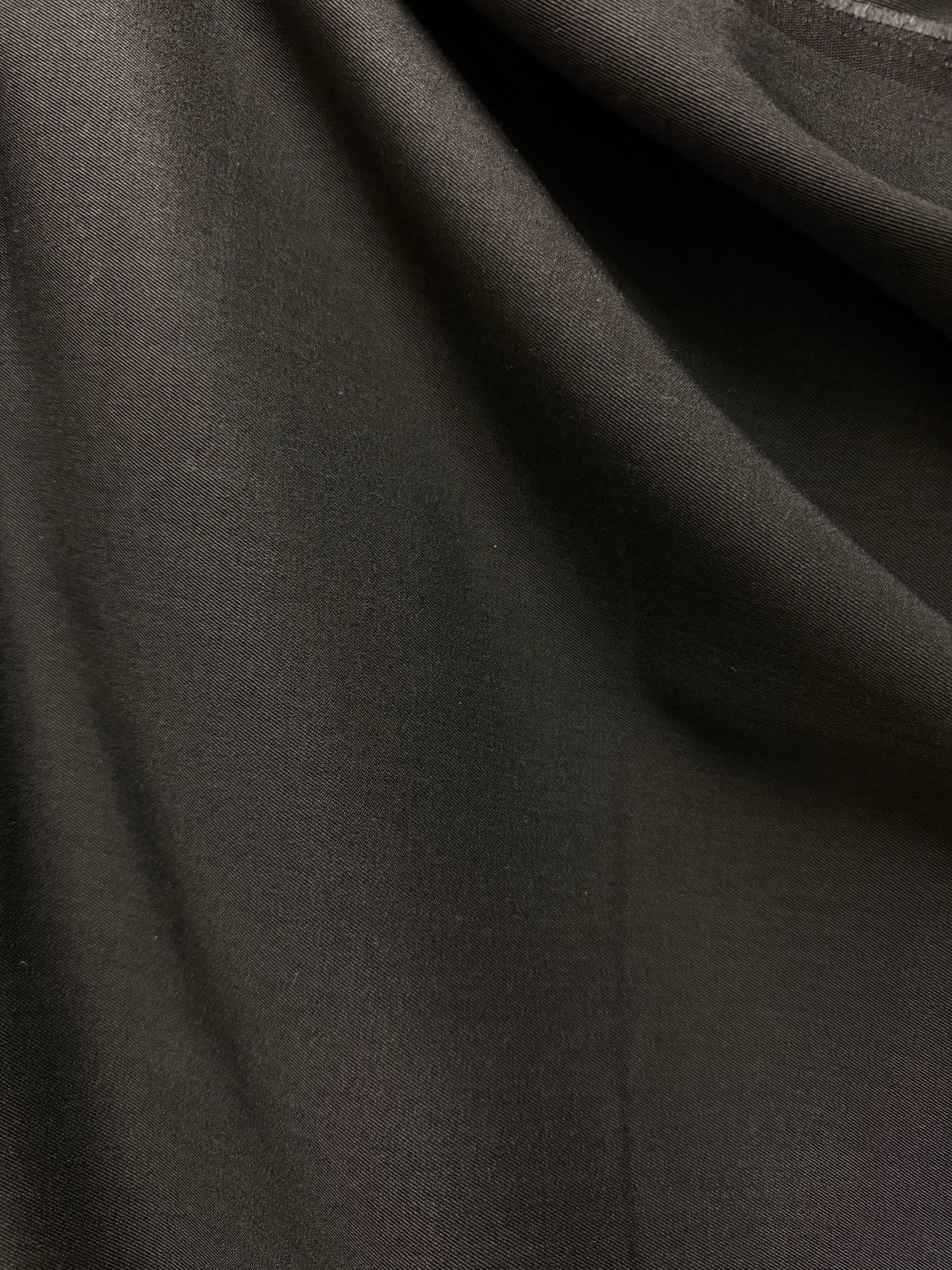 Italian Wool Blend Gabardine - Jet Black