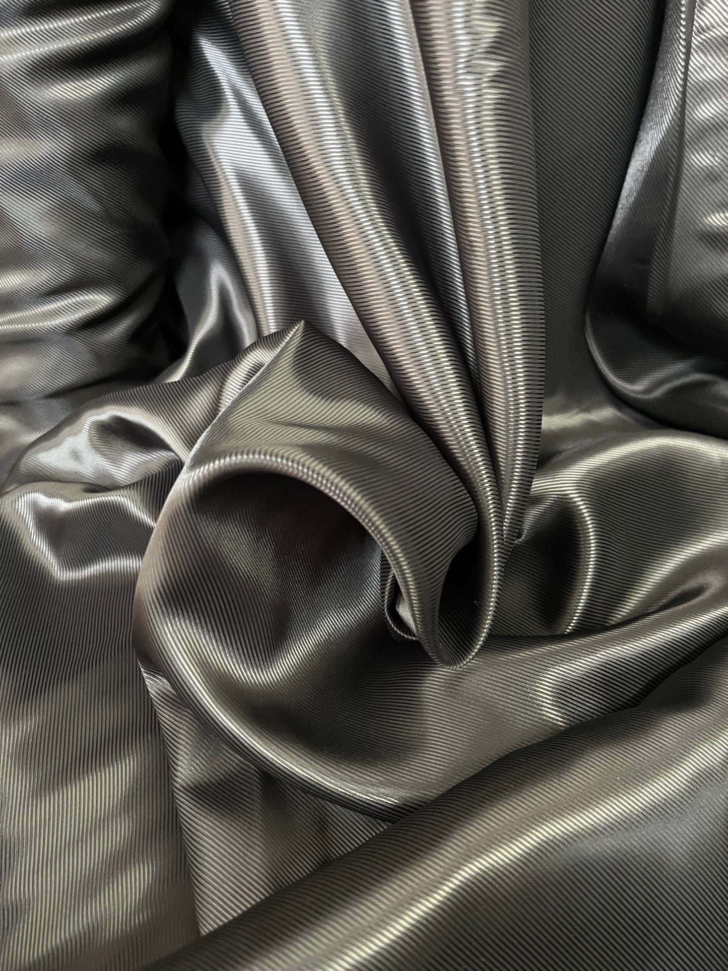 Twill Poly Lining - Jet Black