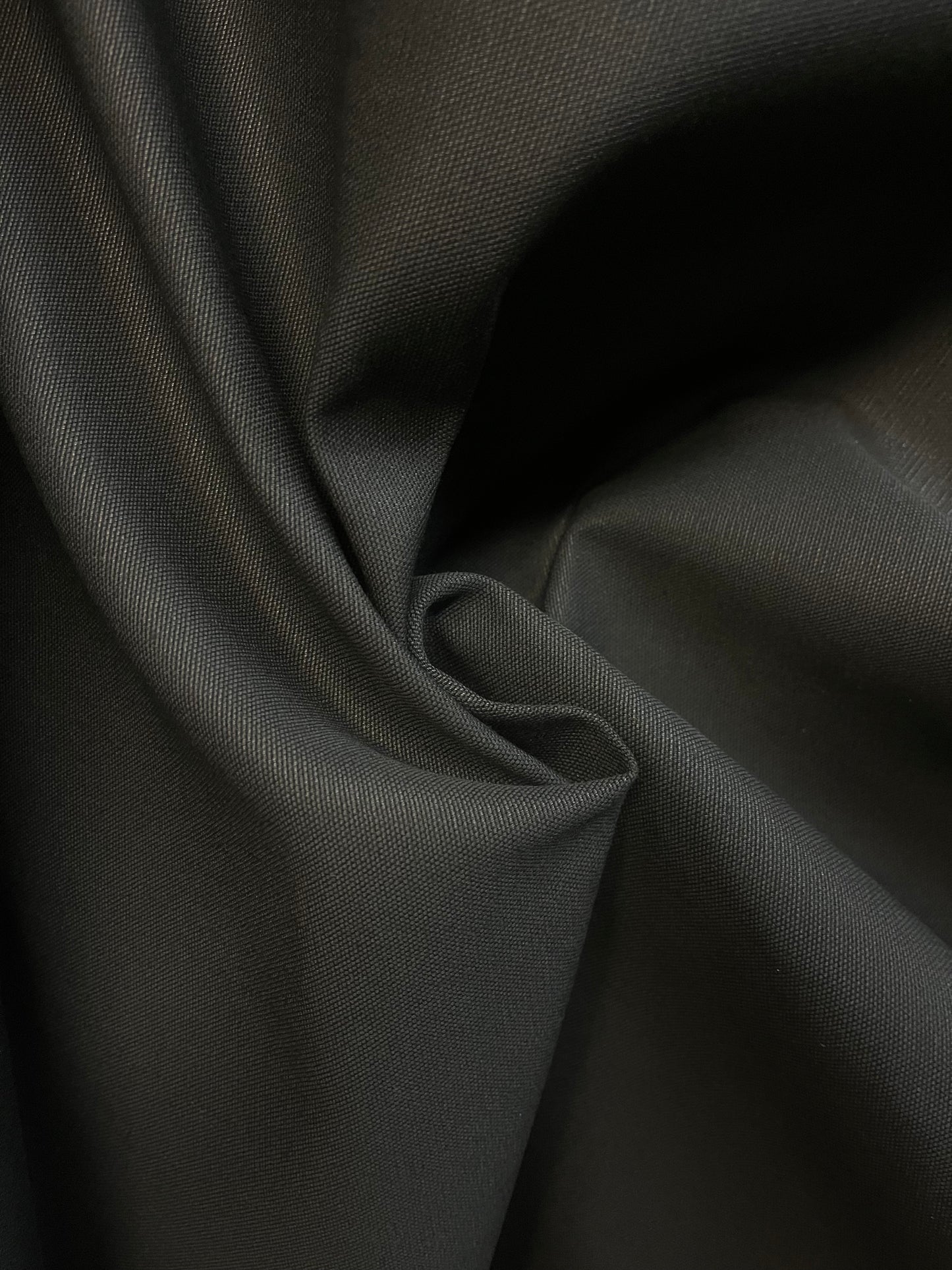 10 OZ Weight Cotton Canvas - Jet Black