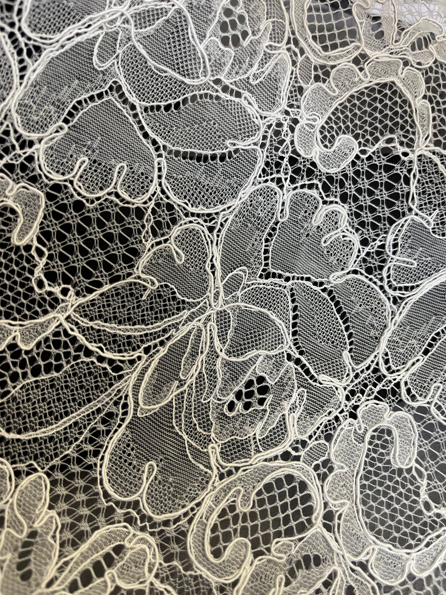 Floral Corded Bridal Lace - Ivory