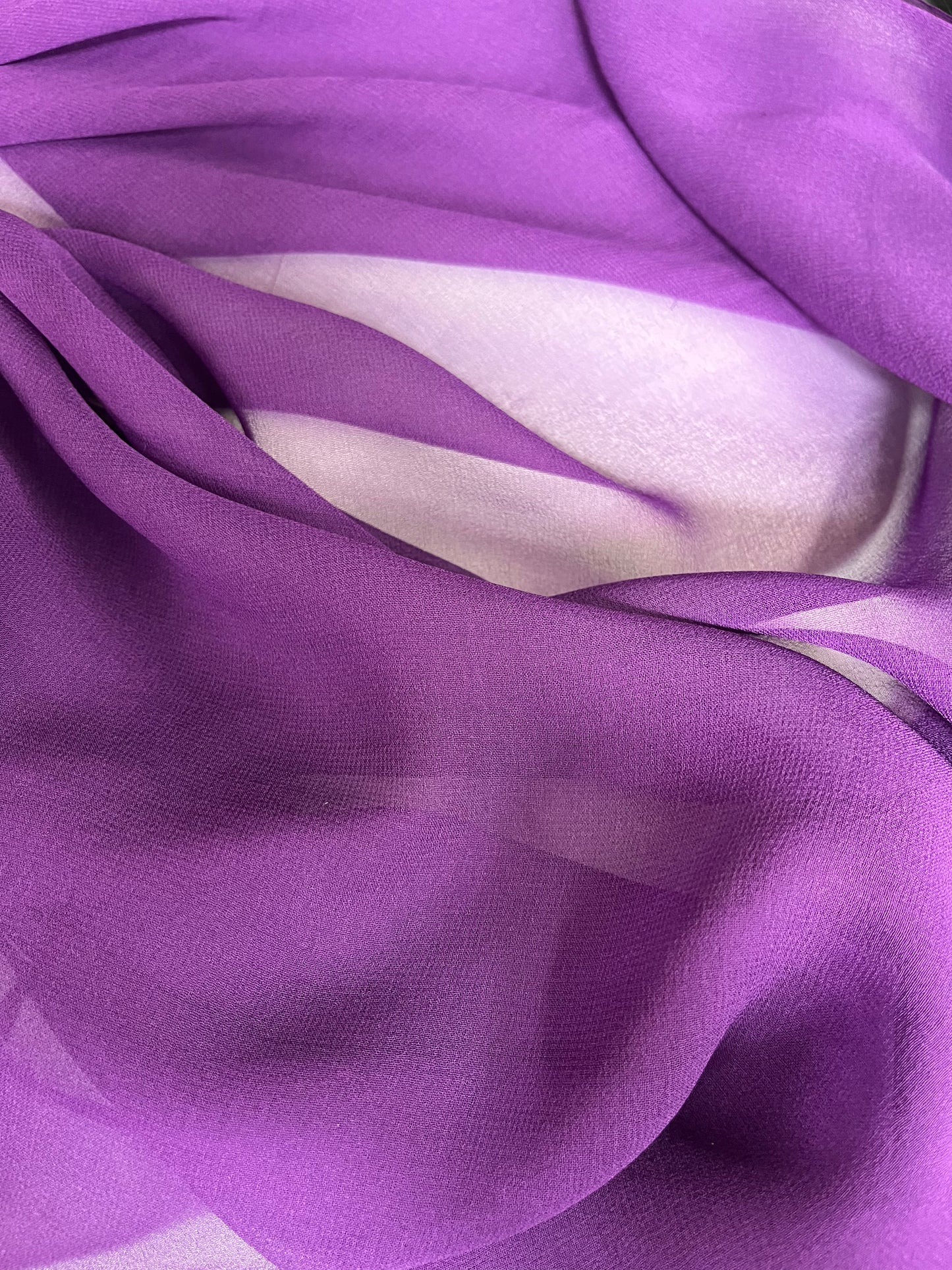 Silk Chiffon Wide - Eggplant Purple