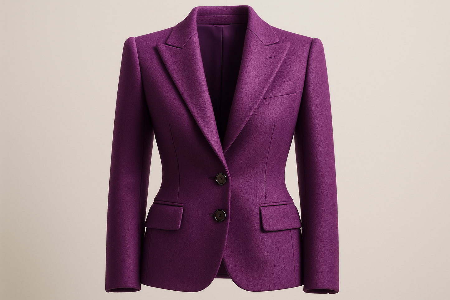 a detail jacket for ladies for Italian Designer Cashmere Wool - Rockstar Purple