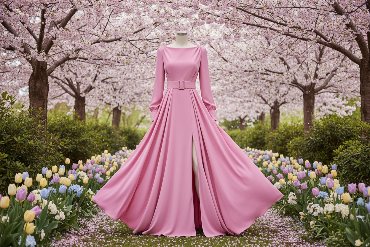 Italian Designer Stretch Crepe - Bubblegum Pink