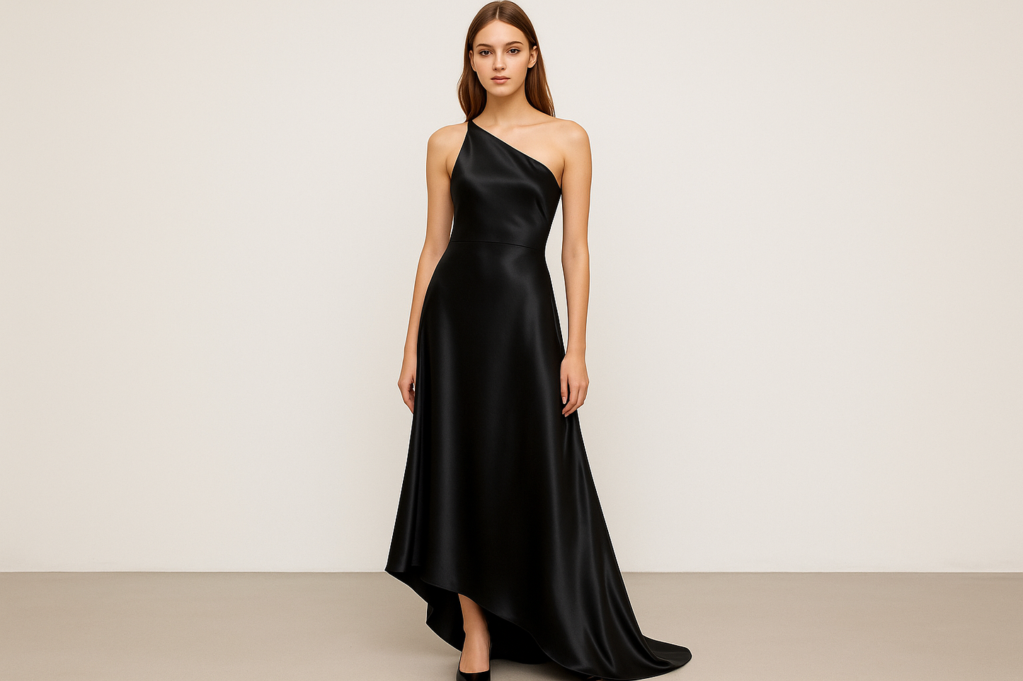 a lovely evening dress for young generation with Silk Charmeuse Wide - 19mm - Jet Black