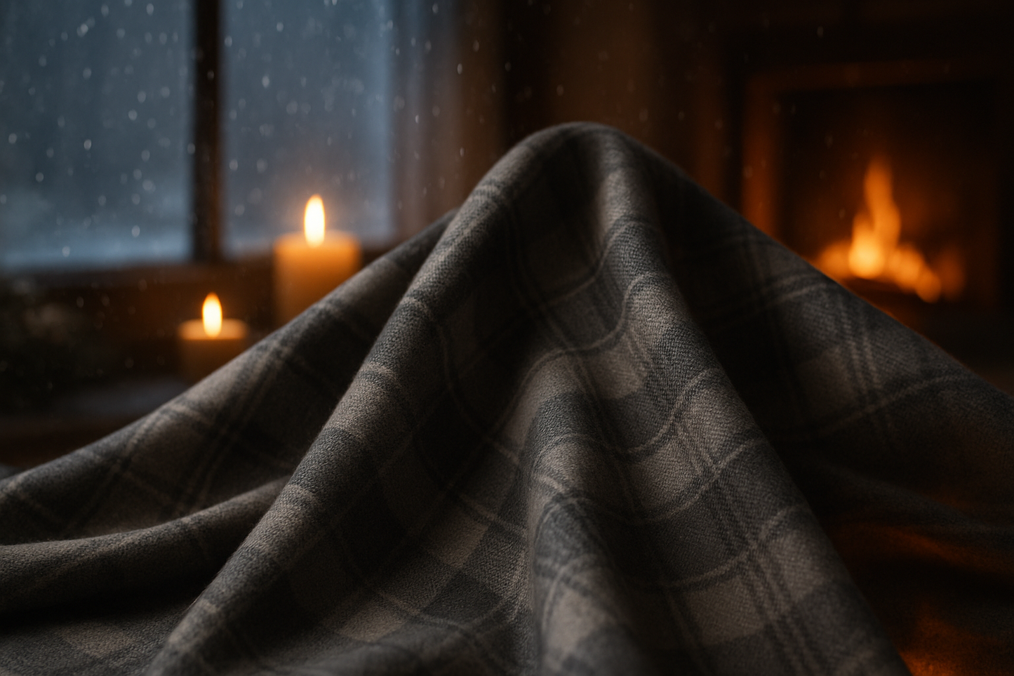 A LOVELY suting in winter look background with American Heritage - Plaid Virgin Wool Suiting - Grey Ombre