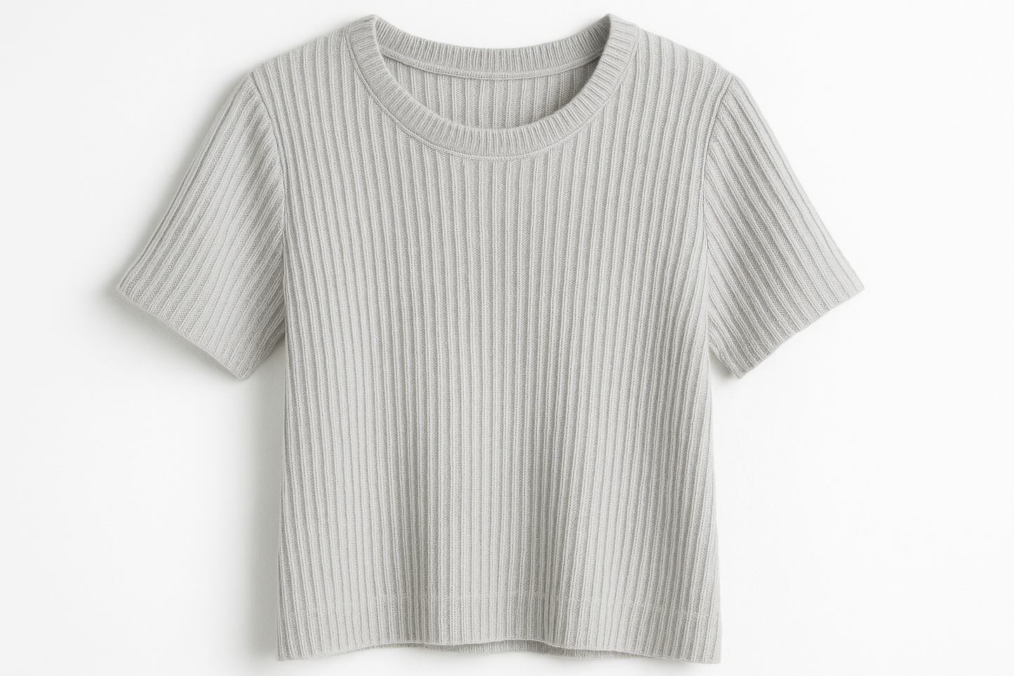 a lovely top e: Light Weight Knit Ribbed 6 X 4 in light gray