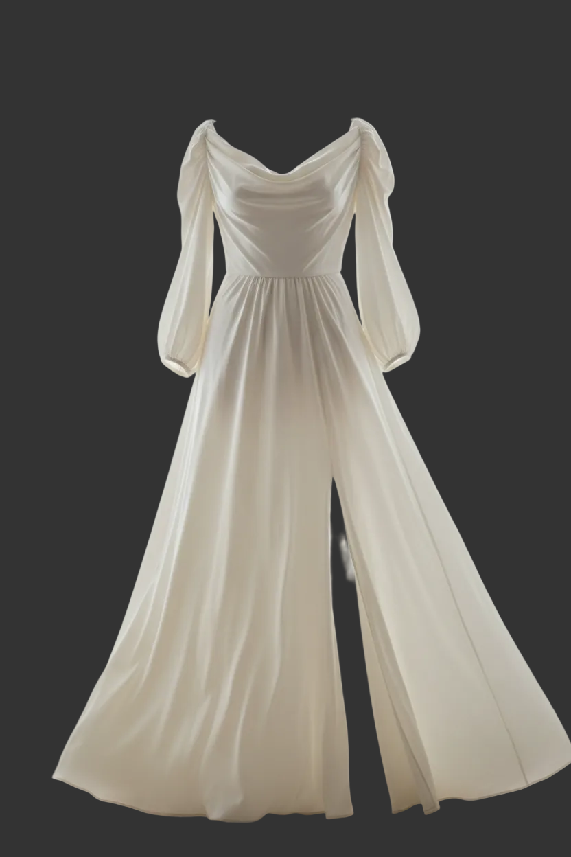 Stretch Silk Charmeuse - Off-White