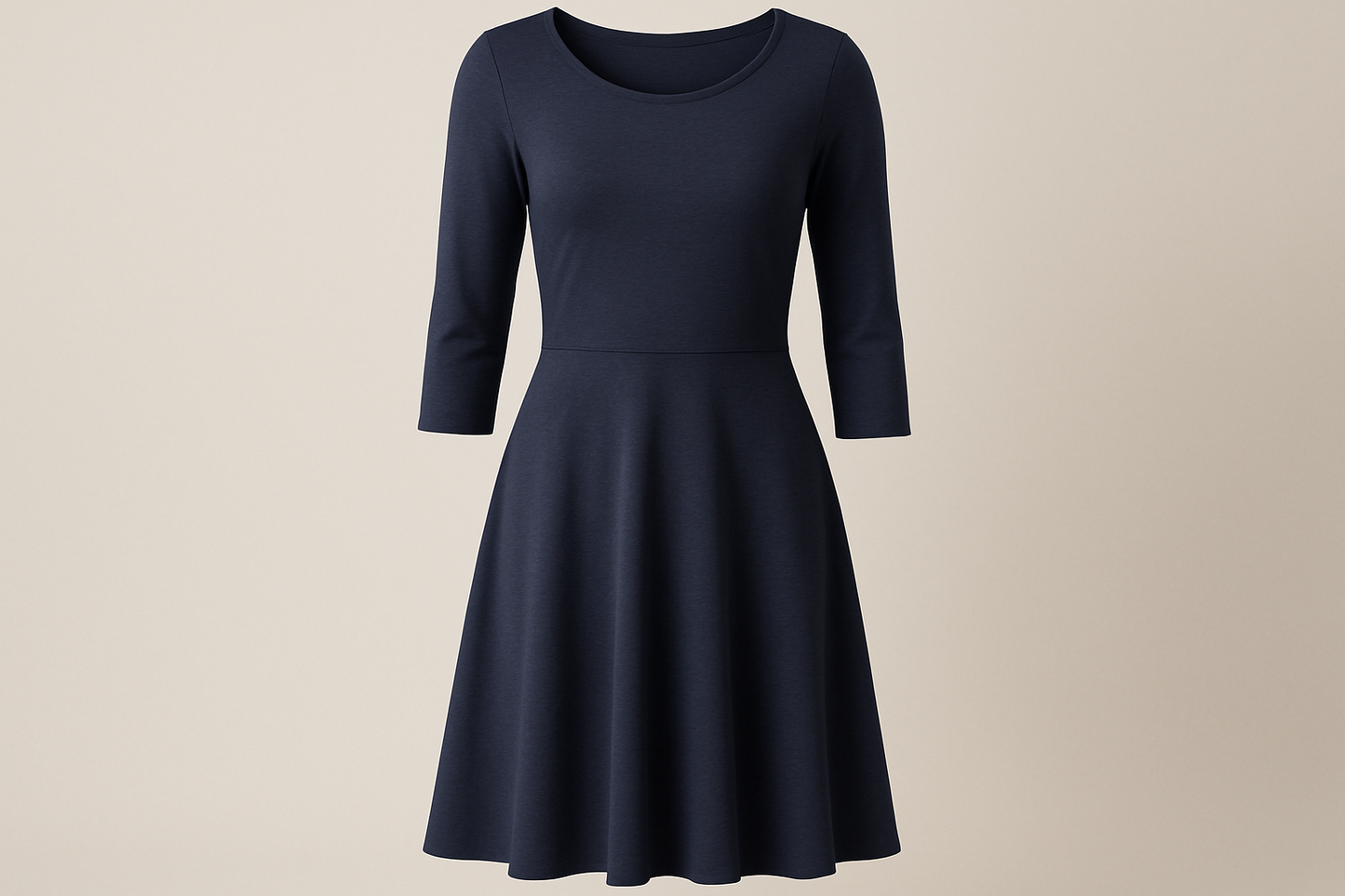 a nice dress for Navy Blue Poly Cotton Jersey