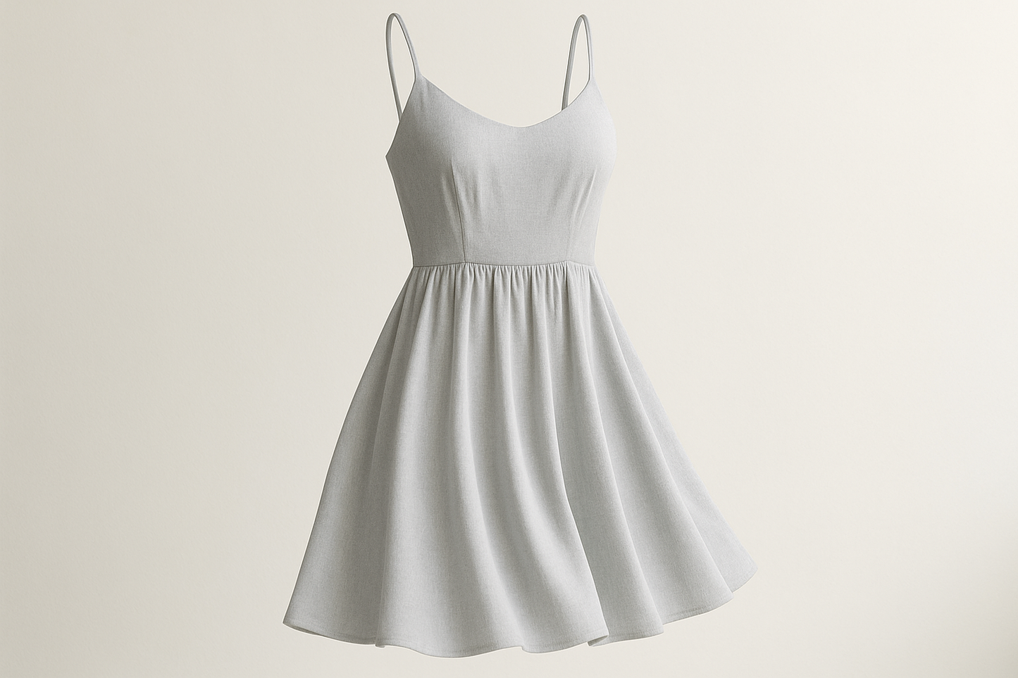 a nice summer dress for young generation in color light gray pantone #14-4203