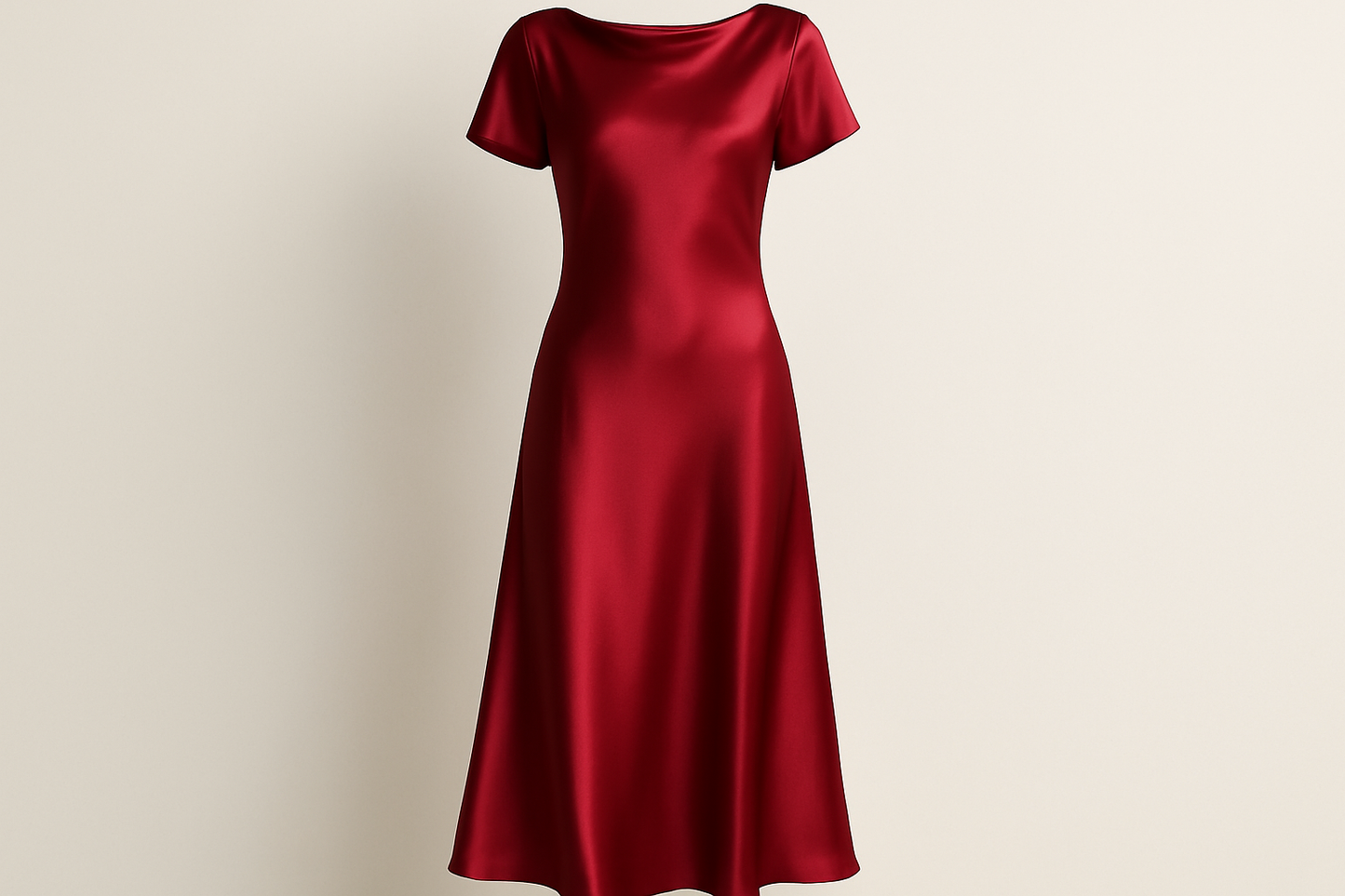 a dress for young generation with Silk Charmeuse Wide - Valentine Red - 19mm Designer