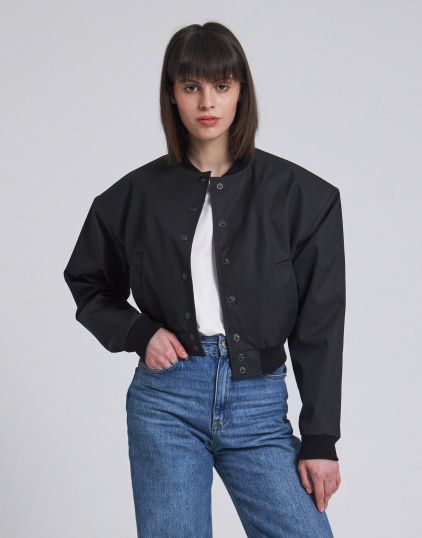 Wool Felt Fused - Charcoal Black