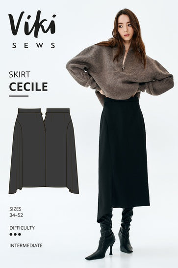 Stripe Stretch Crepe de Chine - Black & White