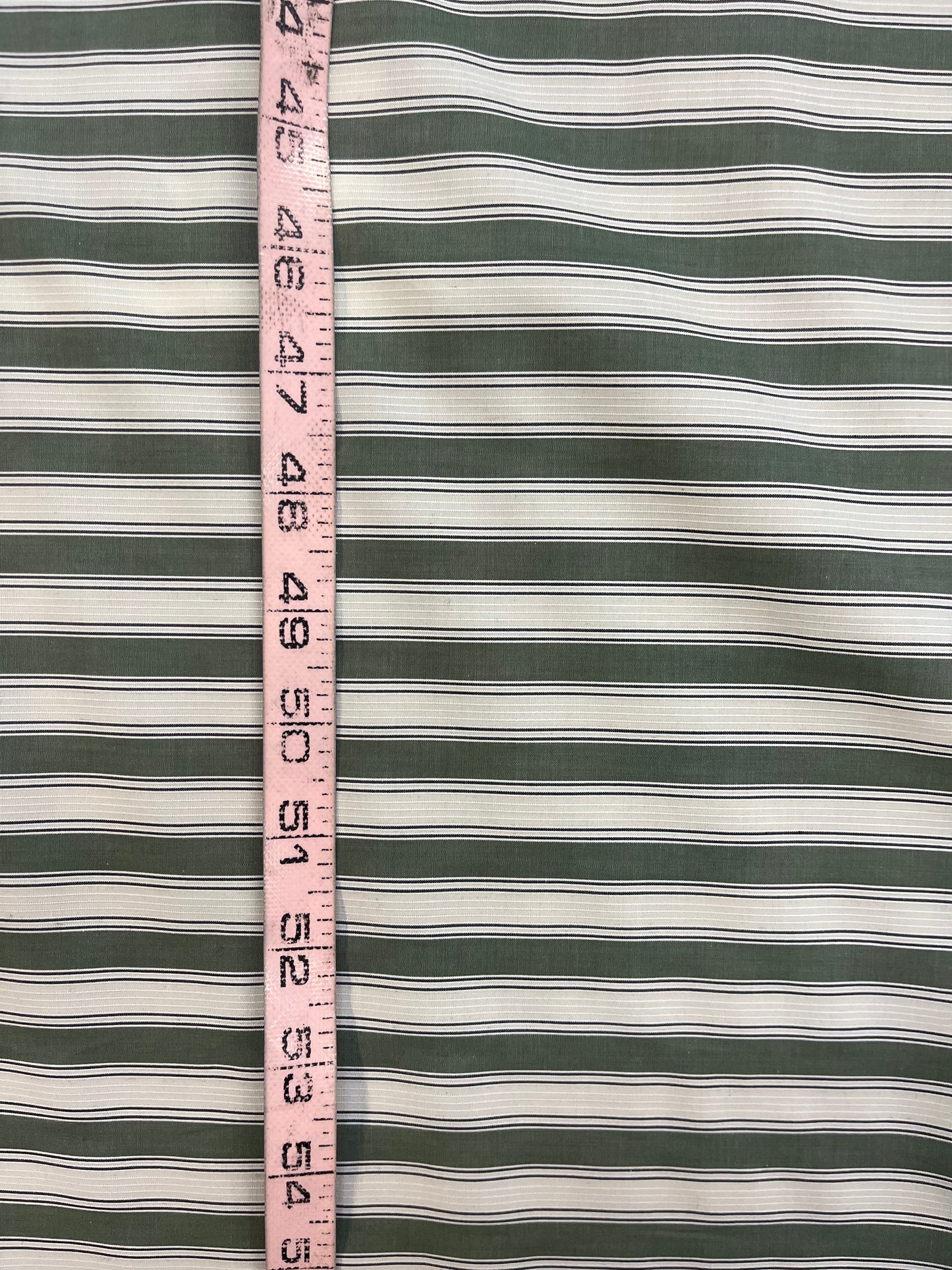 Italian Stripe Cotton Shirting - Grey, White, Navy