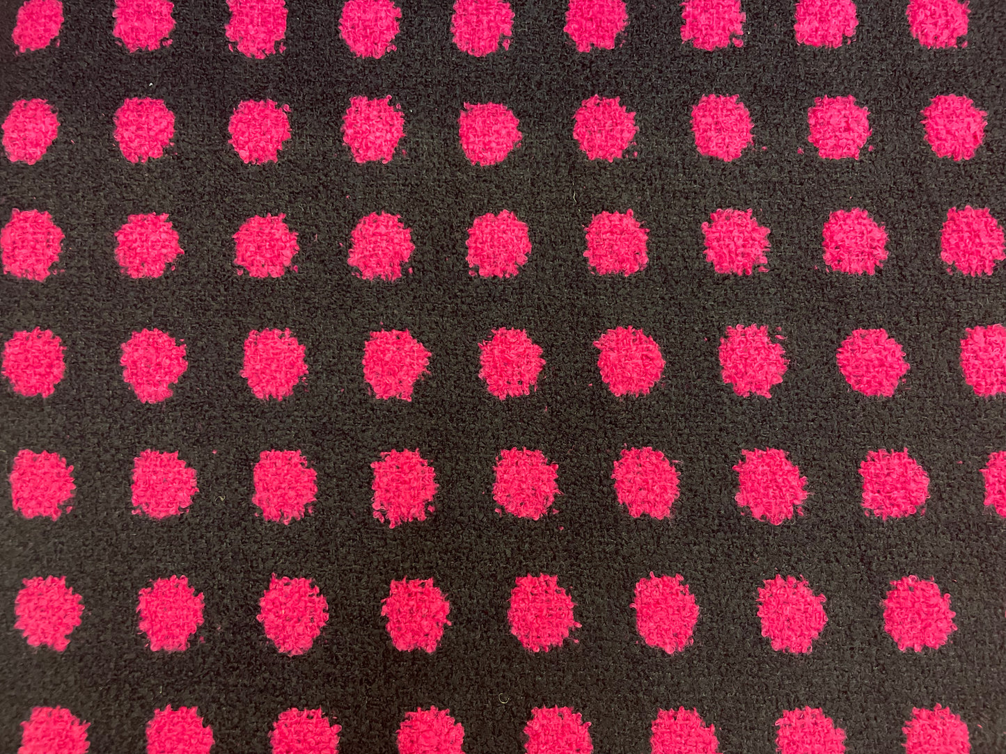 Double Sided Designer Boucle - Hot Pink / Black