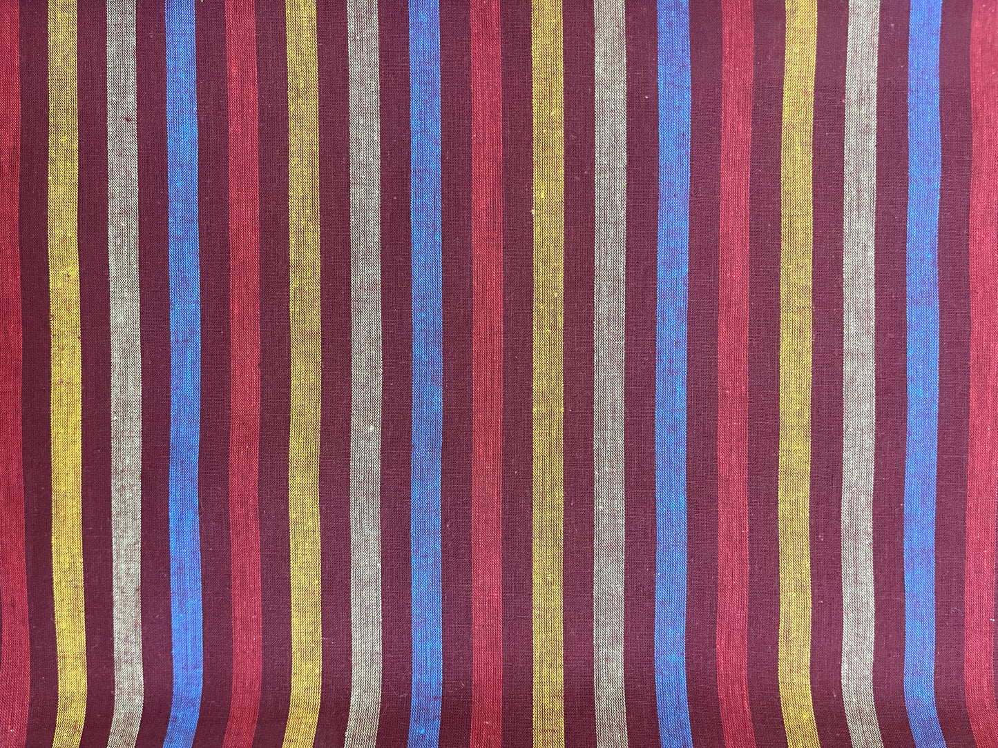 Italian Cotton Stripe: Red, Yellow, Blue