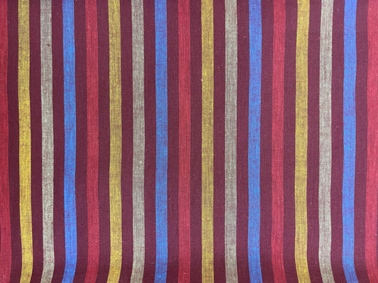 Italian Cotton Stripe: Red, Yellow, Blue