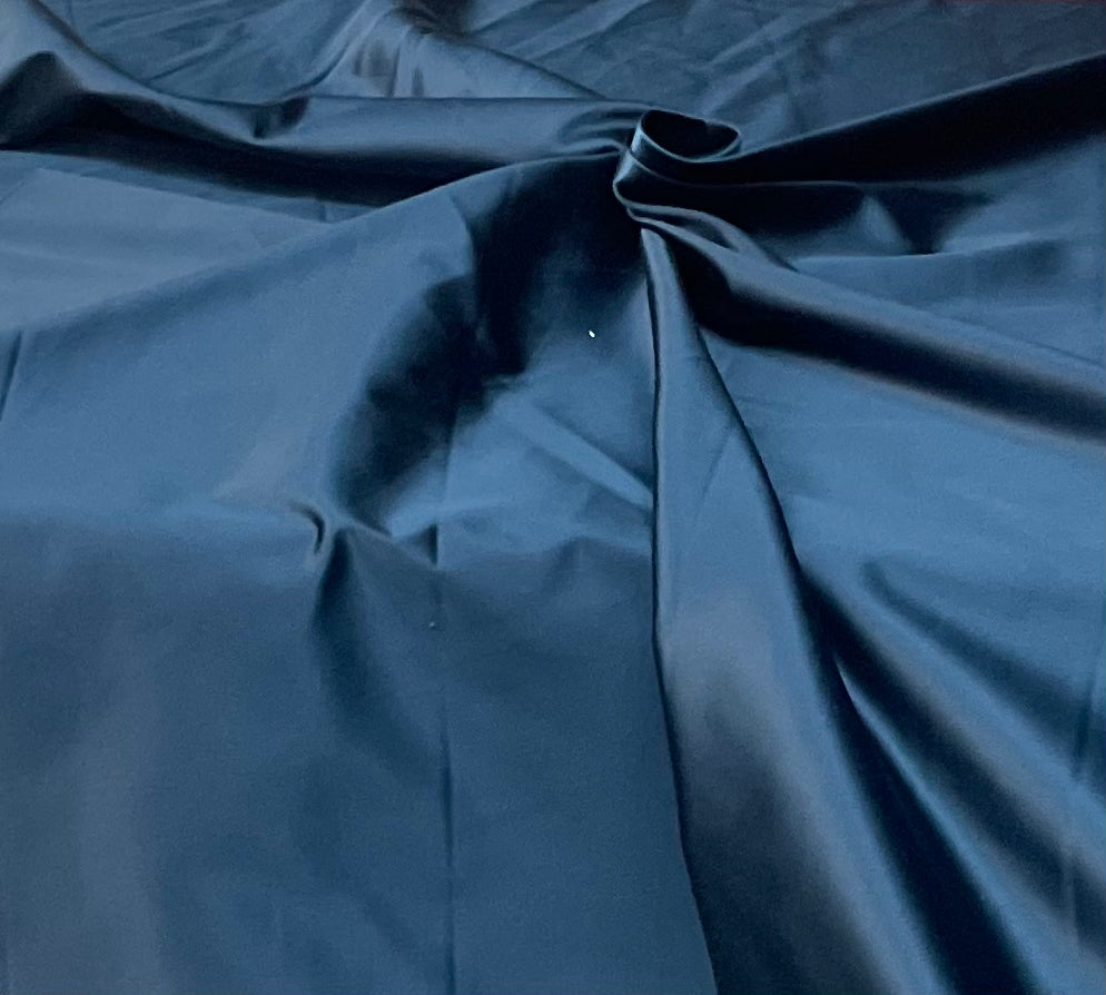 Italian Poly Satin Stretch- Peacock Blue