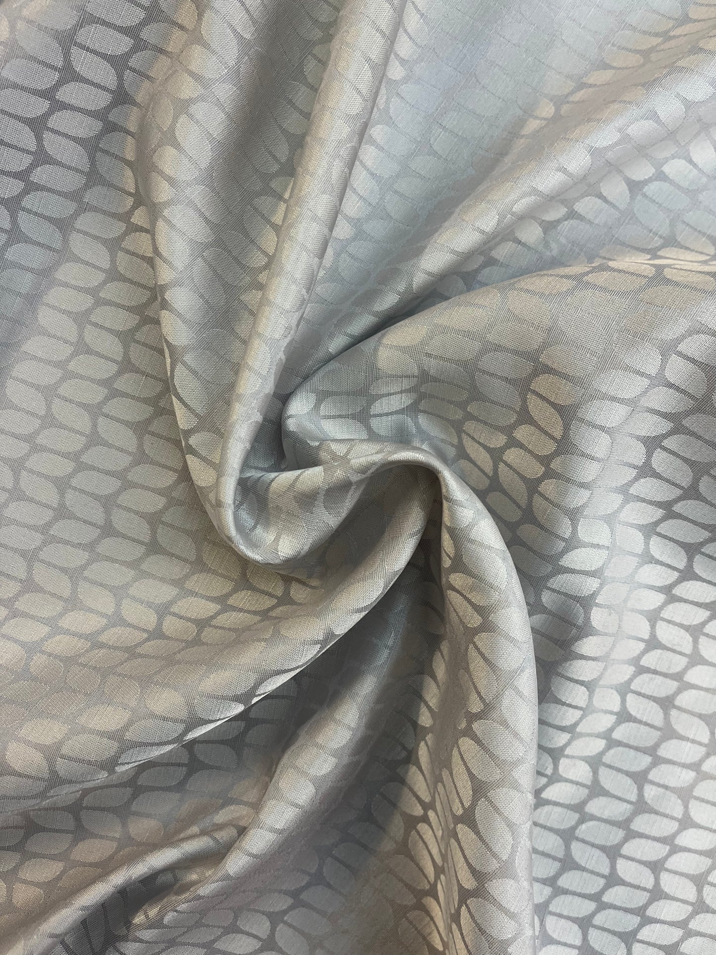Double Face Taffeta Textured Silk - Silver