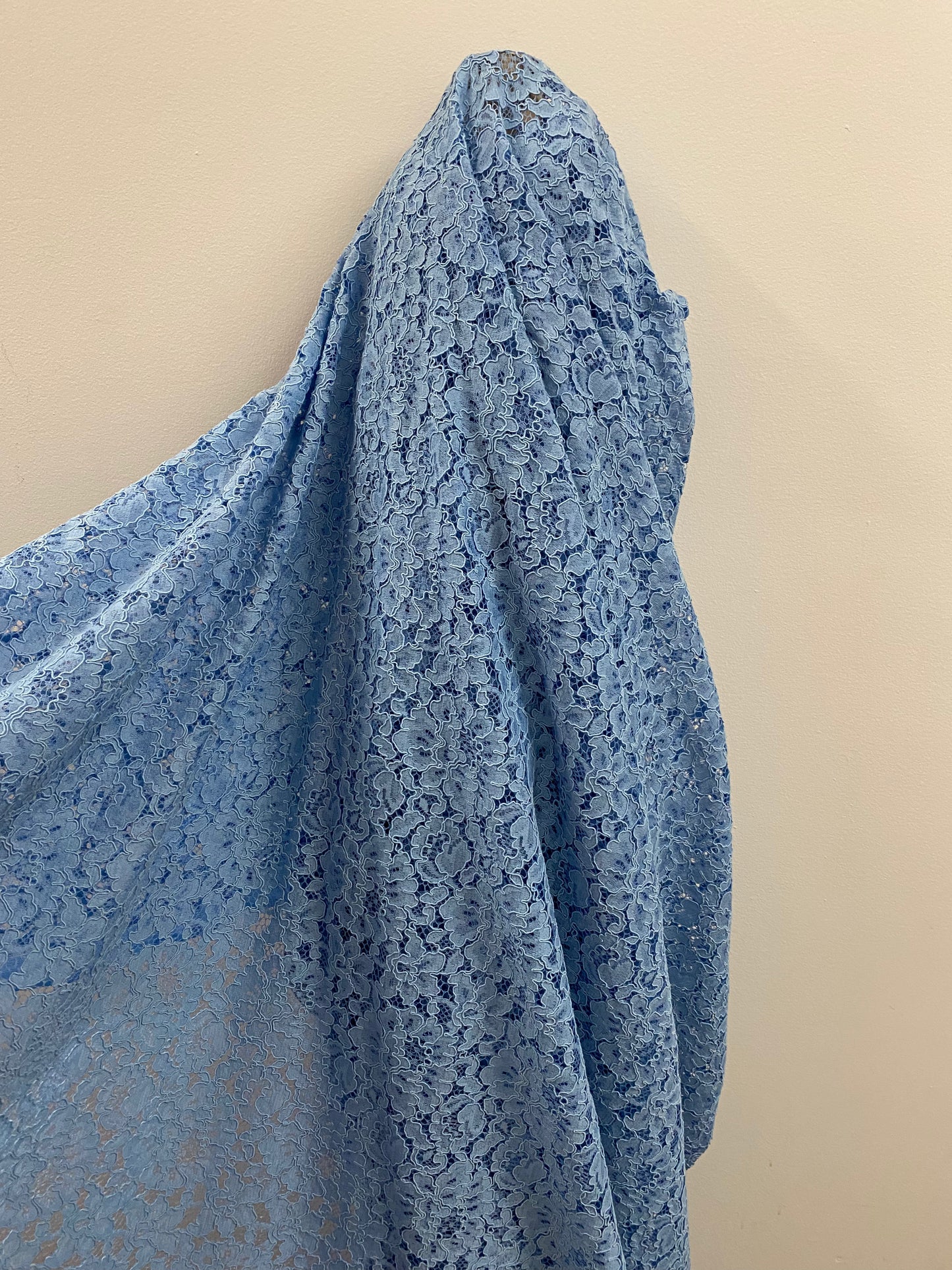 Floral Corded Lace - Blue (Light Blue)