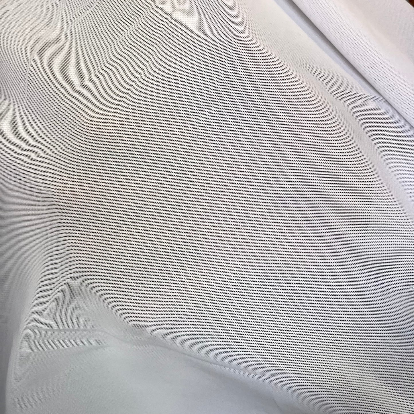 Heavy Weight Poly Power Mesh - Winter White