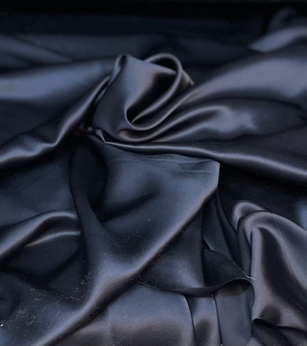 Black Silk Satin - 19mm
