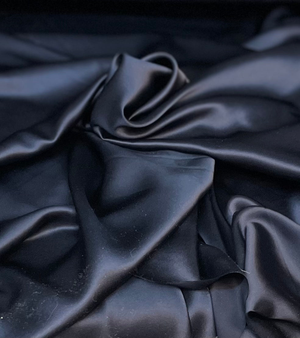 Silk Charmeuse Wide - Dark Navy - 19mm Designer