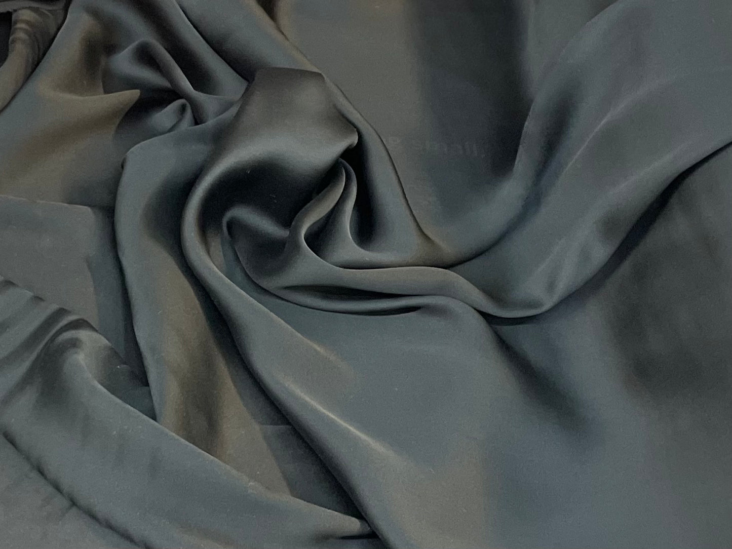 Silk Georgette Satin Finish Wide- Jet Black