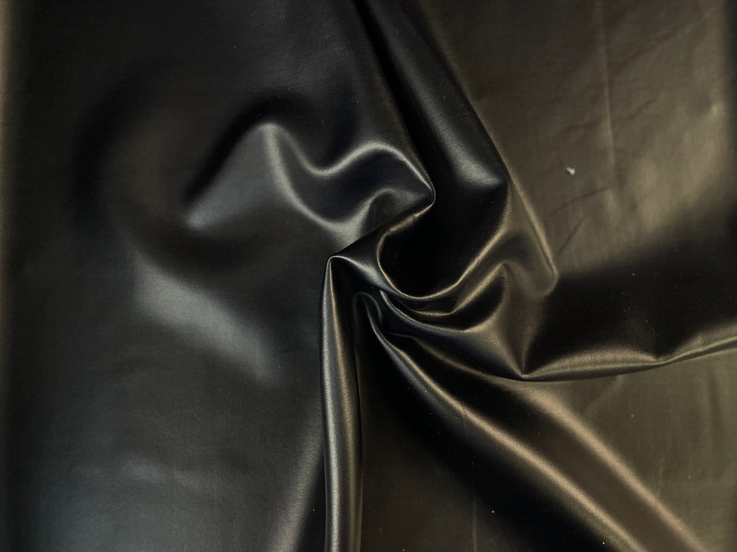 Smooth Stretch Faux Leather- Black