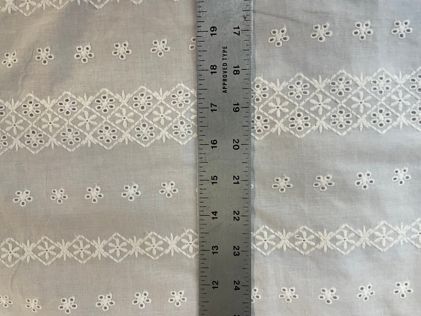 Eyelet Embroidered Cotton Voile - White