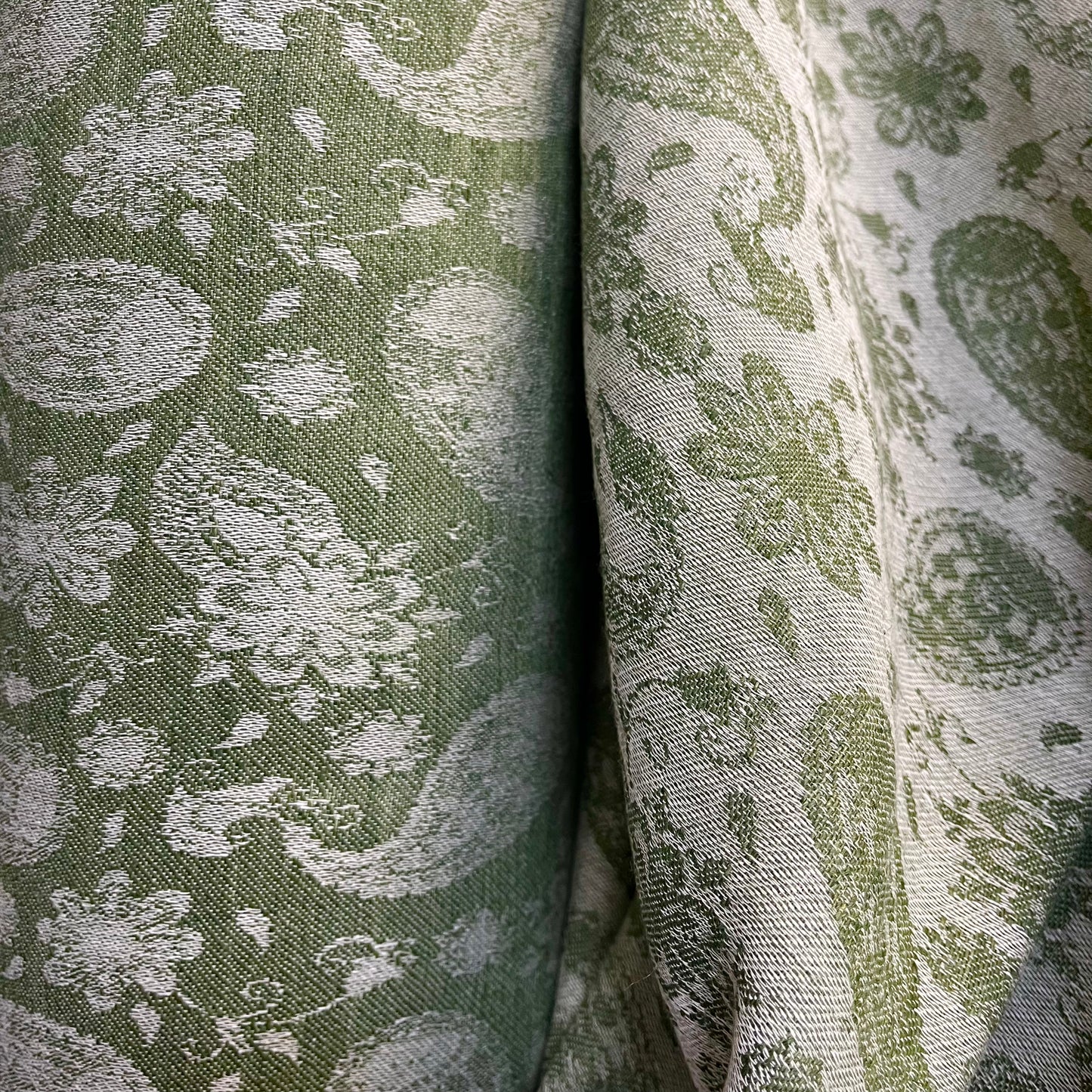Italian Cotton/Linen Print- Green & Light Pistachio