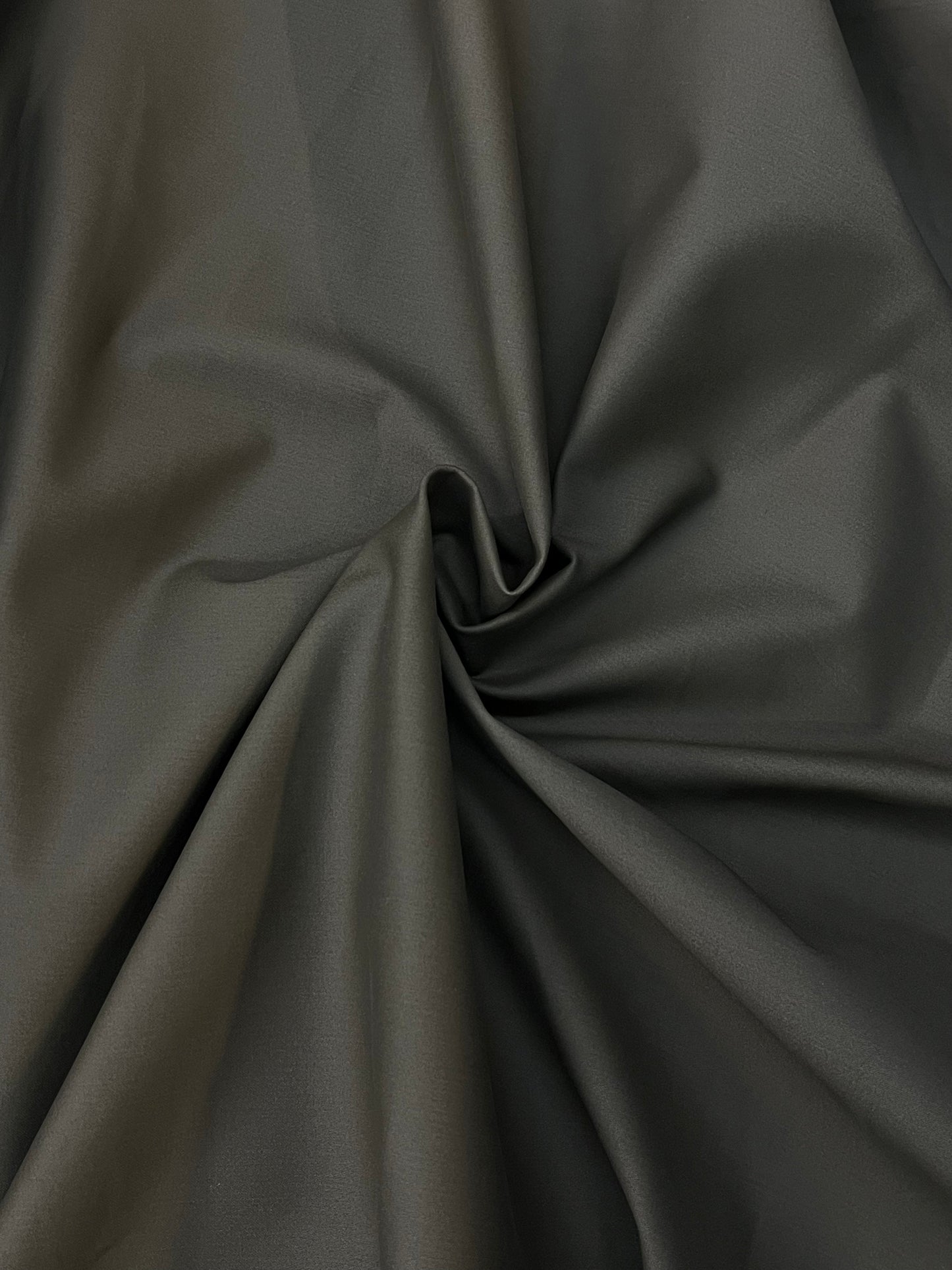 Italian Olive Green Stretch Cotton Sateen