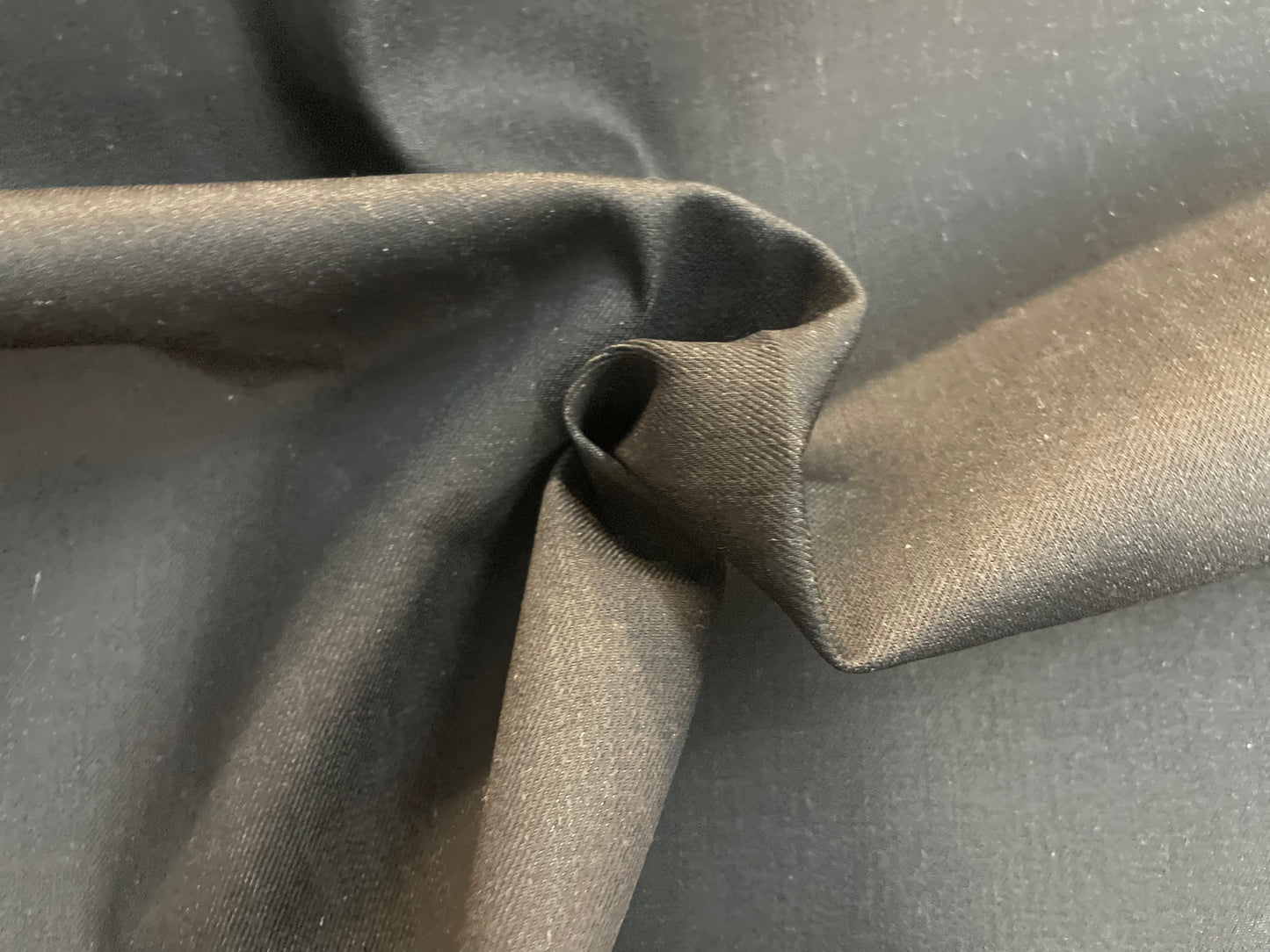 Stretch Black Cotton Denim