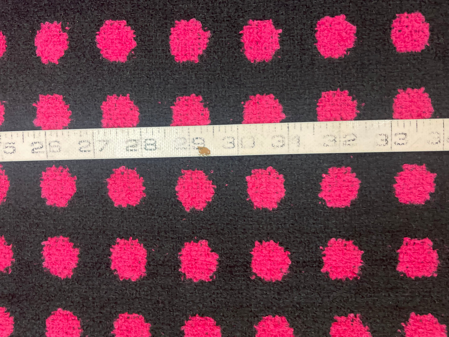 Double Sided Designer Boucle - Hot Pink / Black