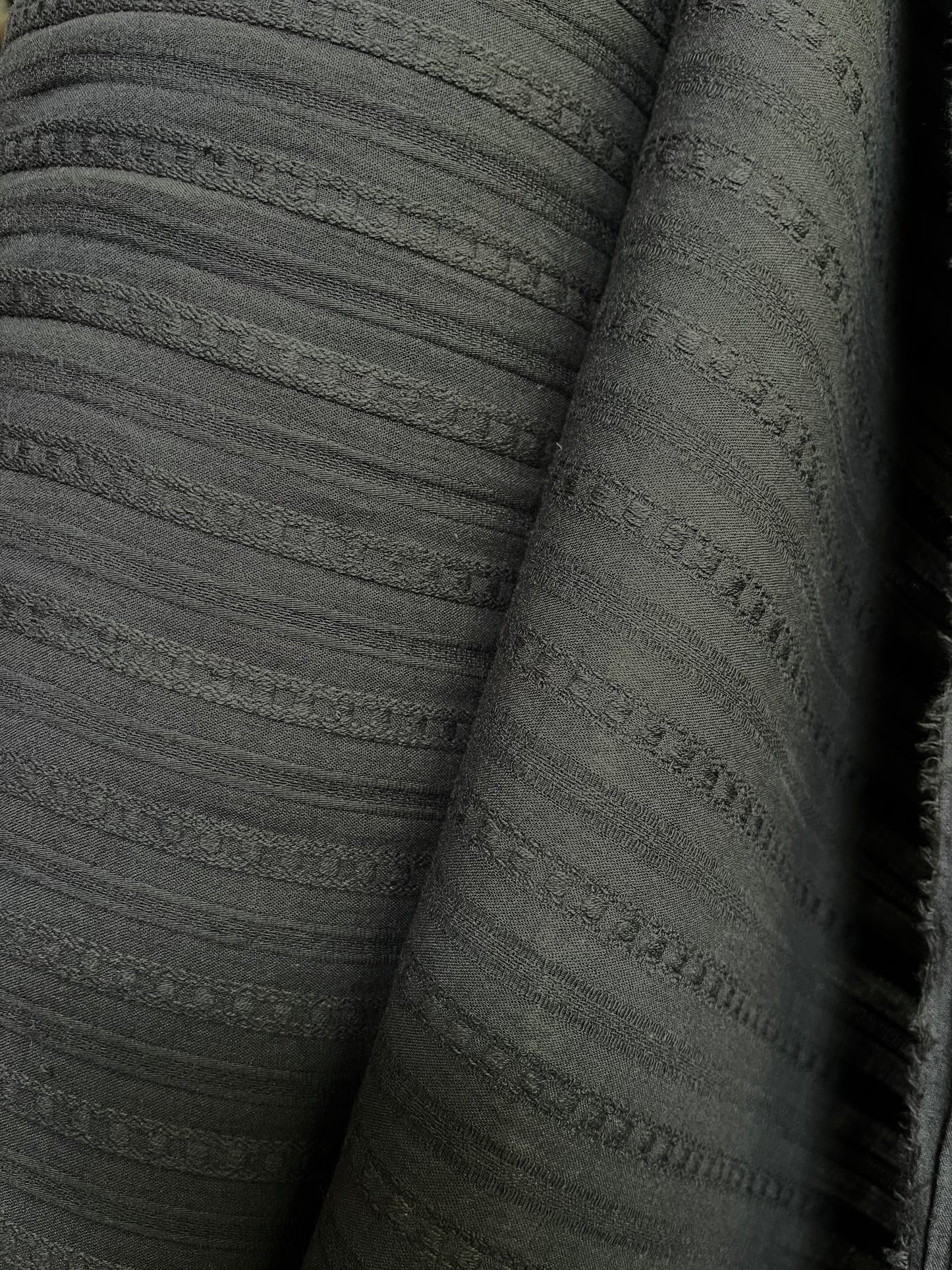 Woven Textured Cotton - Olive Green