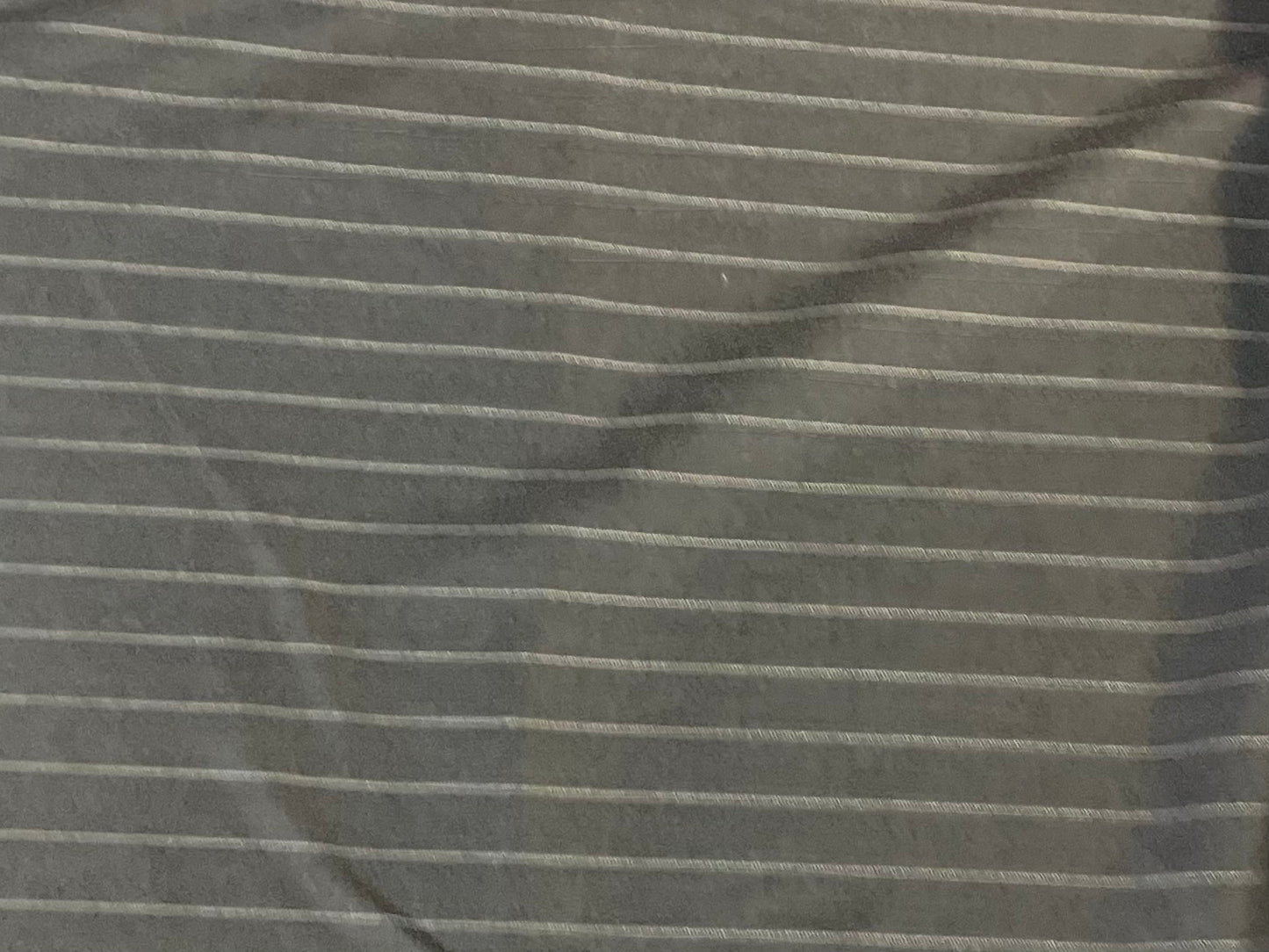 Stripe Tropical Wool Suiting - Charcoal/ Off White