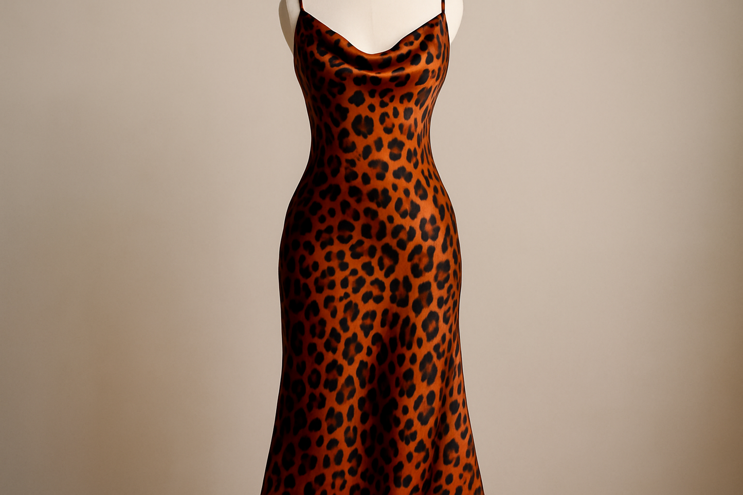 Make a bias cut dress from a cheetah print brown & orange