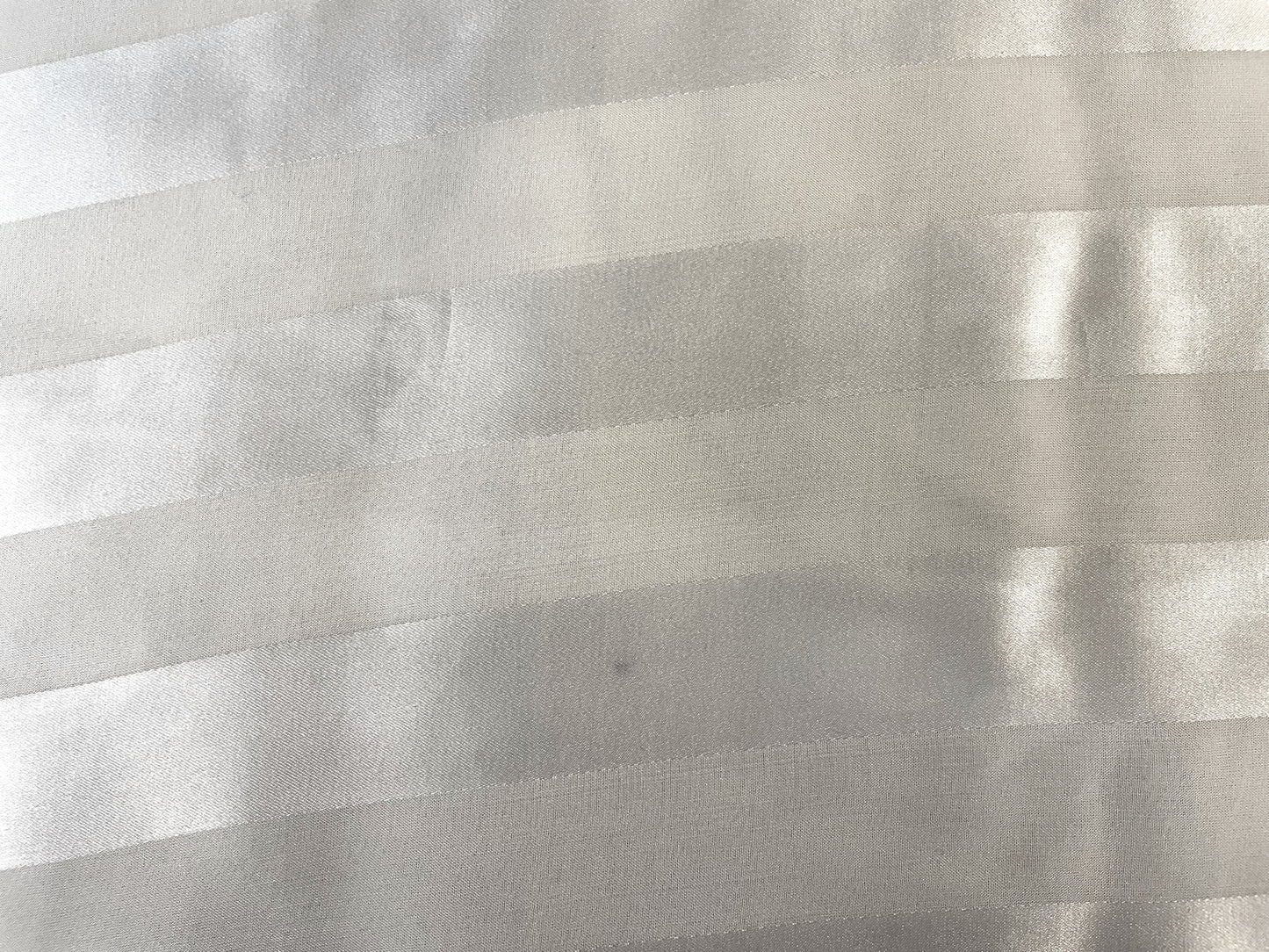 Silk Charmeuse & Chiffon Stripe - Bridal White - 19MM