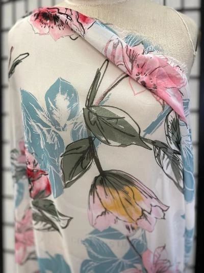 Floral Painted Chiffon