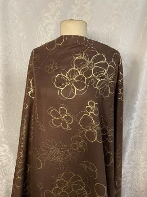 Poly Suede- Brown / Gold