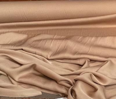 Strech Silk Georgette Face Satin - Tan