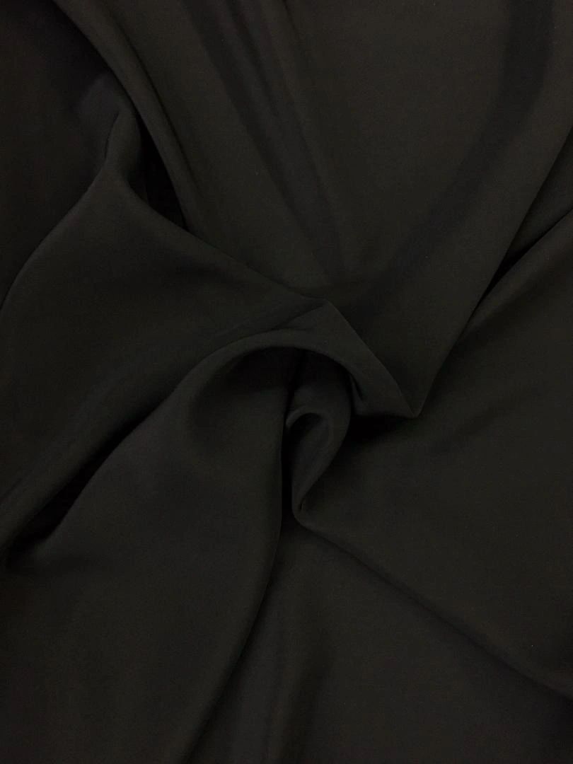 16mm Silk Crepe De Chine- Jet Black