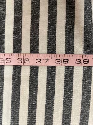 White & Grey Stripped Cotton Jersey