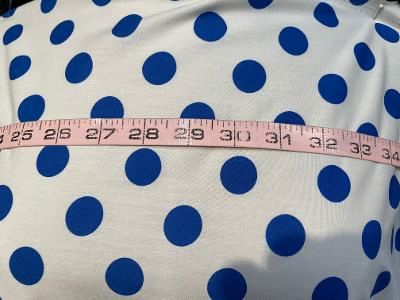 White & Royal Blue Classic Polka Dot Cotton