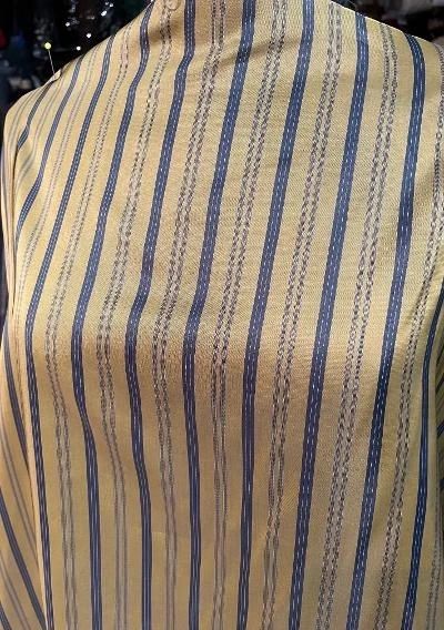 Stripe Print Poly lining - Green / Navy