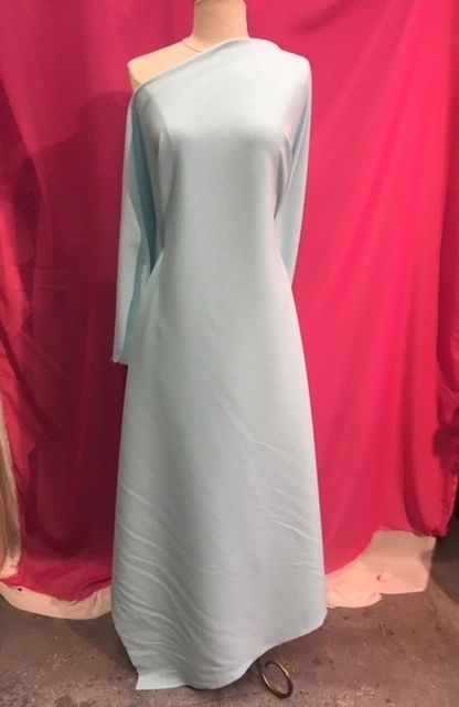 Stretch Textured Poly Rayon - Blue Light